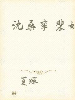 沈桑宁 裴如衍