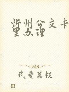 忻州公交卡在哪里办理