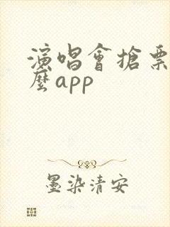 演唱会抢票用什么app