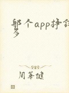 那个app挣钱多
