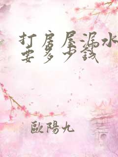 打房屋漏水官司要多少钱