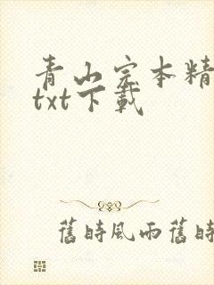青山完本精校版txt下载