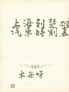 上海到楚雄长途汽车时刻表 上海到楚雄长途汽车时刻表