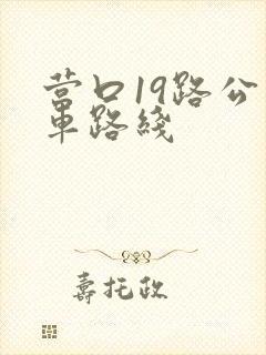 营口19路公交车路线