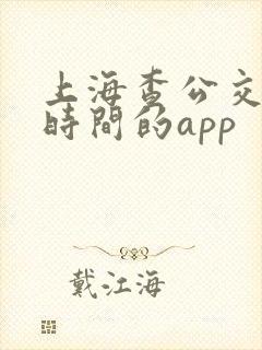 上海查公交到站时间的app