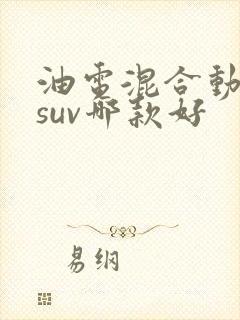 油电混合动力车suv哪款好