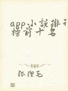 app小说排行榜前十名