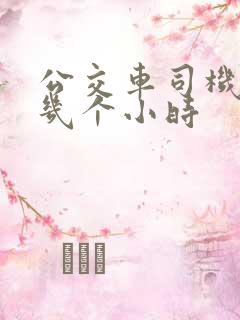 公交车司机上班几个小时