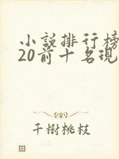 小说排行榜2020前十名现代言情