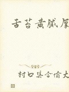 舌苔黄腻厚是