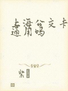 上海公交卡全国通用吗