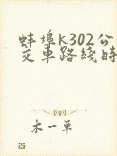 蚌埠k302公交车路线时间表