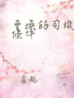 曹操的司机招募条件