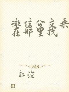 微信公交乘车码在哪里找 微信公交乘车码在哪里找