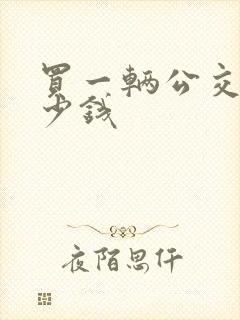买一辆公交车多少钱
