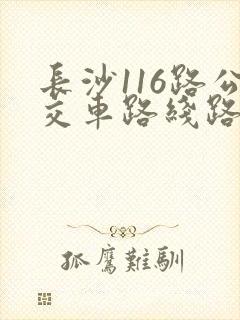长沙116路公交车路线路线查询 长沙116路公交车路线路线查询