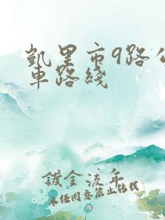 凯里市9路公交车路线