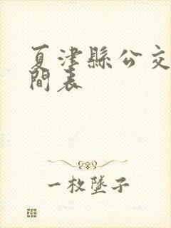 夏津县公交车时间表