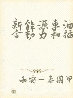 新能源车油电混合动力和插电哪个好