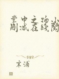 掌中之物小说无删减在线阅读