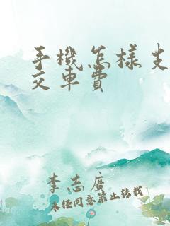 手机怎样支付公交车费