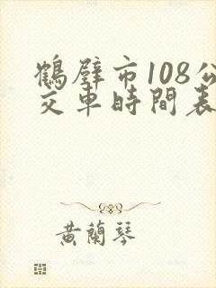 鹤壁市108公交车时间表