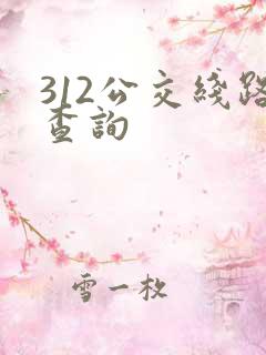 312公交线路查询