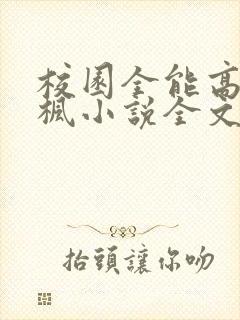 校园全能高手季枫小说全文阅