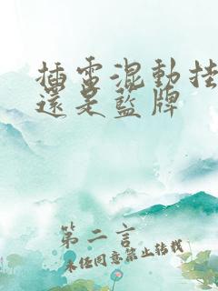插电混动挂绿牌还是蓝牌