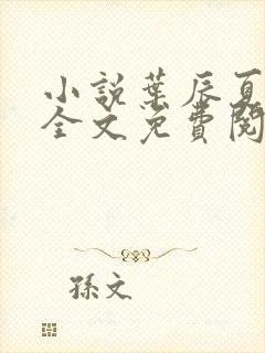 小说叶辰夏若雪全文免费阅读无弹窗