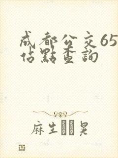 成都公交65路站点查询