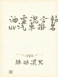 油电混合动力suv汽车排名