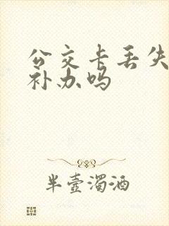 公交卡丢失了能补办吗