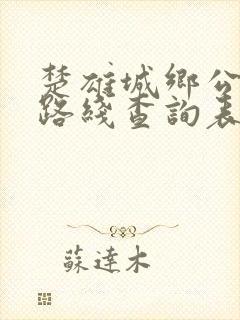 楚雄城乡公交车路线查询表