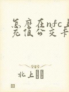 怎么在nfc上充值公交卡