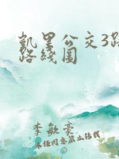 凯里公交3路车路线图