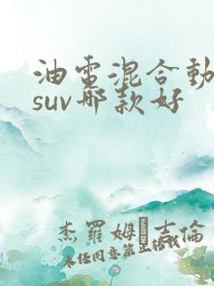 油电混合动力车suv哪款好