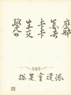 学生卡怎么办理公交卡去哪里办?