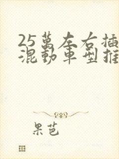 25万左右插电混动车型推荐