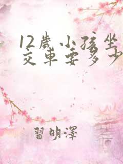12岁小孩坐公交车要多少钱