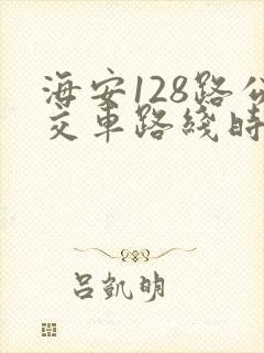 海安128路公交车路线时间表
