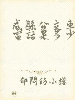 成县公交车投诉电话是多少