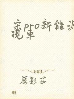 宋pro新能源现车