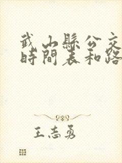 武山县公交车的时间表和路线