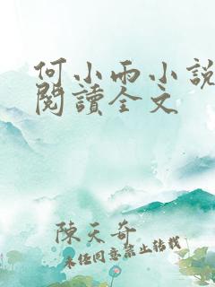 何小雨小说在线阅读全文