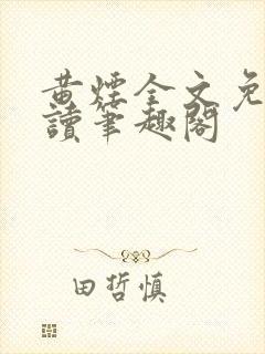 黄烟全文免费阅读笔趣阁 黄烟全文免费阅读笔趣阁