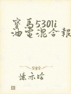 宝马530li油电混合报价