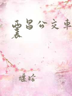 西昌公交车时刻表