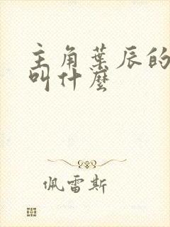 主角叶辰的小说叫什么