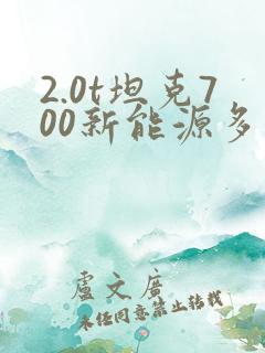 2.0t坦克700新能源多少钱